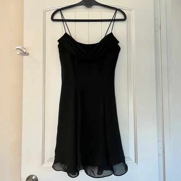 Faviana Dresses | Vintage Faviana New York 90s Black Cowl Neck Layered Mini Dress | Color: Black | Size: 8 | Wavescurated's Closet Faviana Dresses | Vintage Faviana New York 90s Black Cowl Neck Layered Mini Dress | Color: Black | Size: 8 | Wavescurated's Closet